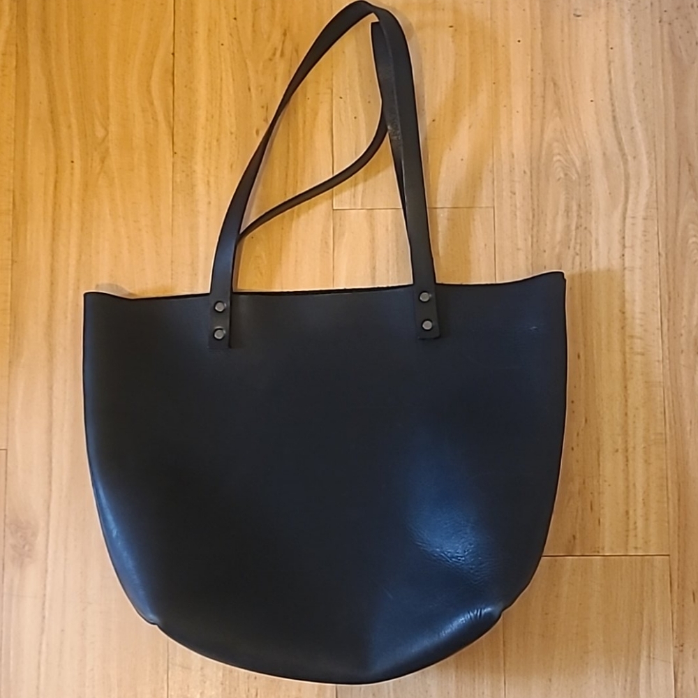 Older Portland leather tote bag